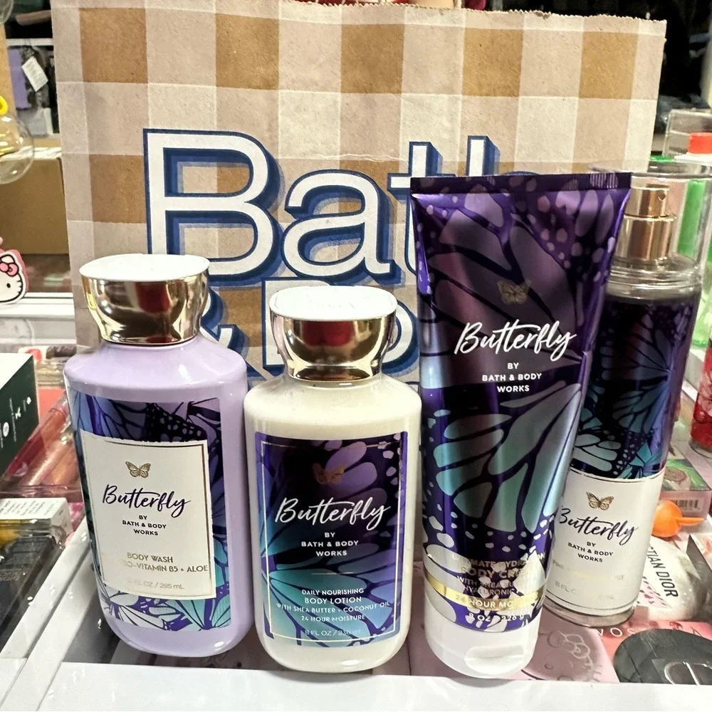 Butterfly Bath & Body Works Set - Purple - Picture 1 of 3